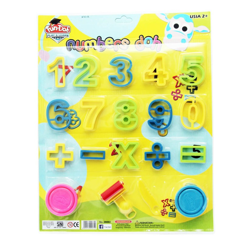 Fun Doh Numbers mainan edukasi angka hanger