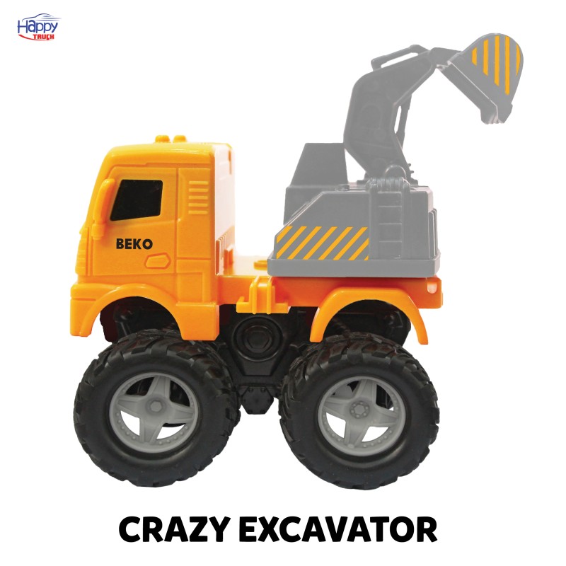 happy truck trux crazy excavator