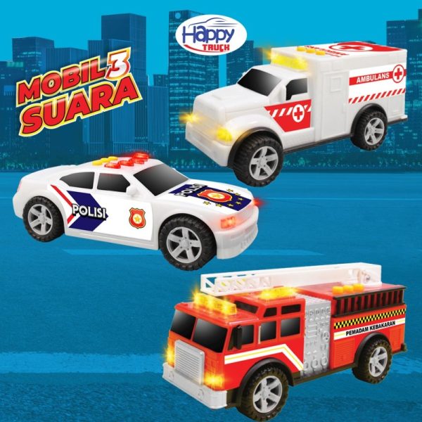 Mobil 3 Suara Mainan Anak Mobil Profesi