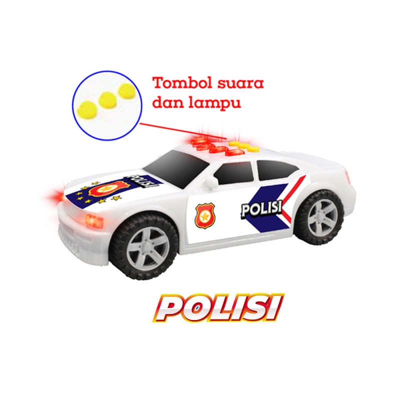 Mobil 3 Suara Mainan Anak Mobil Profesi Edisi Polisi