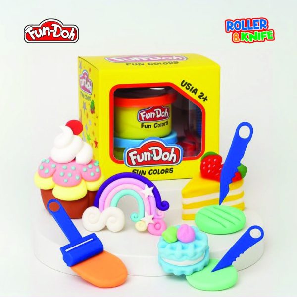 Fun Doh roller and knife Mainan Edukasi Anak 3 Tahun