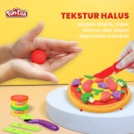 Fundoh Pizza Party Lilin Mainan Edukasi Plastisin Cetakan Makanan Pizza Toys Anak Usia 2 Tahun