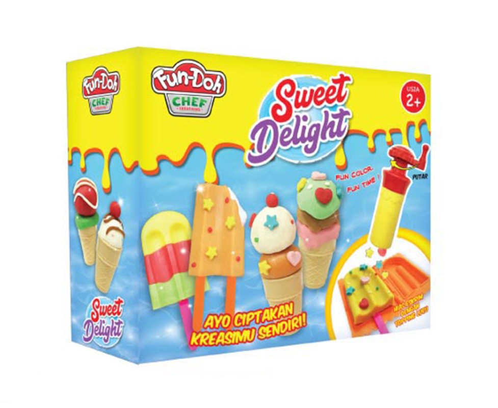 Mainan anak lilin edukasi kreatif Fun-Doh Sweet Delight