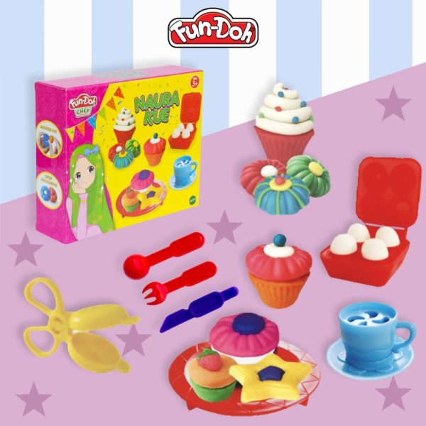 Mainan Lilin Edisi CEtakan Kue Naura Cotton Anak Perempuan
