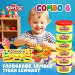 mainan edukasi anak 3 tahun fundoh combo mix warna 6 refill
