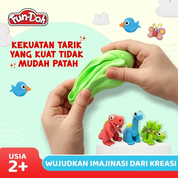 mainan edukasi anak 3 tahun fundoh combo mix warna 6 refill