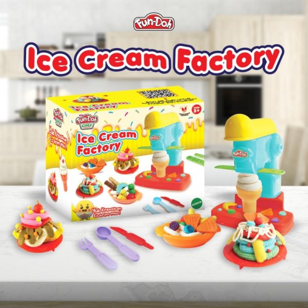 Mainan Anak FunDoh Ice Cream Factory