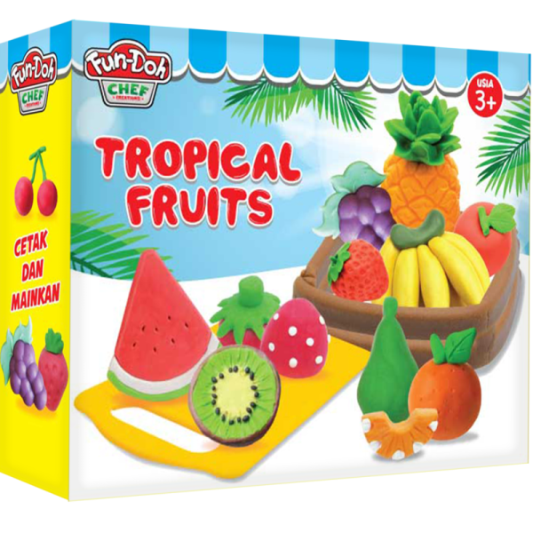 mainan lilin cetakan buah buahan Tropical Fruits