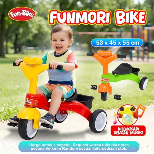 Sepeda Anak Roda 3 Funbike Musik Funmori