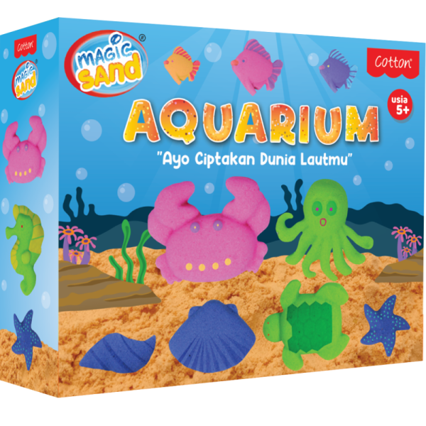 mainan oasir anak magic sand aquarium binatang laut