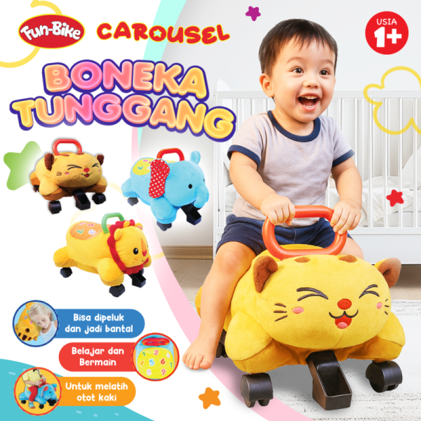 Mainan Boneka Tunggang Ride on Carousel Funbike