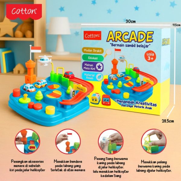 Mainan Tembak Bola Boneka Mini Mesin Capit Seperti Timezone dengan Musik & Lampu Arcade MAOMAO COTTON