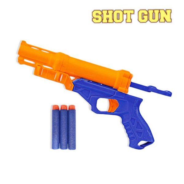 tembakan mainan peluru busa shotgun warna orange