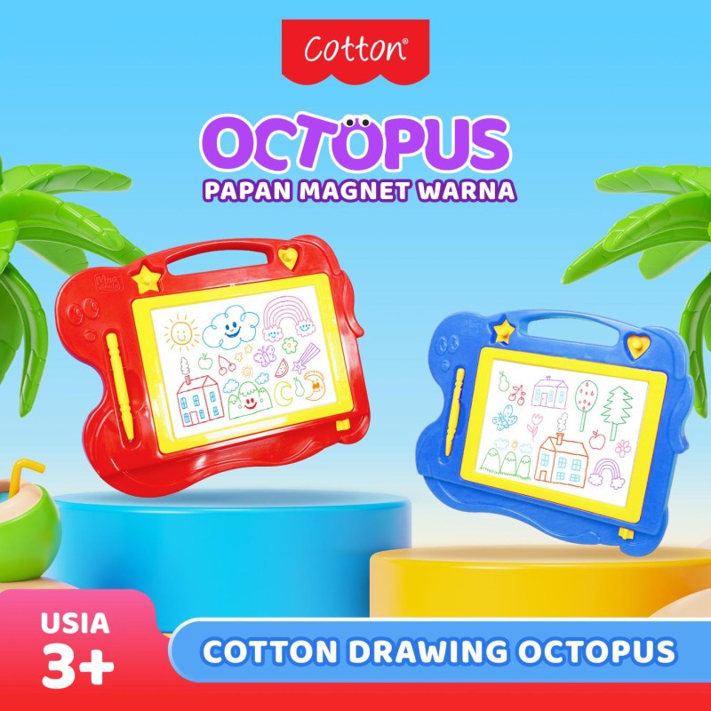 Cotton Papan Magnet OCTOPUS Color Drawing Board Berwarna Belajar Anak Cotton Papan Magnet OCTOPUS Color Drawing Board Berwarna Belajar Anak