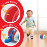 Mainan Anak Tarik Siput Goyang Pull A Long Snail Toy Musikal Lampu Bergerak SNI Cotton