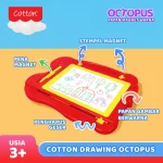 Cotton Papan Magnet OCTOPUS Color Drawing Board Berwarna Belajar Anak