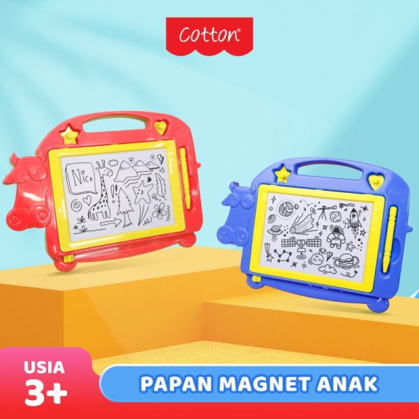 Cotton Papan Magnet Color Drawing Board Berwarna Belajar Anak