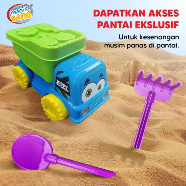 Mainan Plastik Mobil Truk Kiddy Container Sendok Pasir Cotton