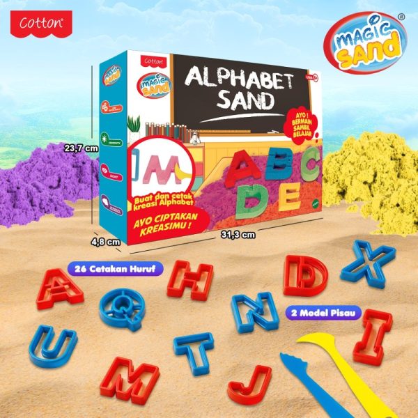 ALPHABET SAND magic pasir mainan anak 3 tahun