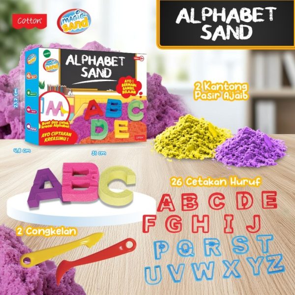 ALPHABET SAND magic pasir mainan anak 3 tahun