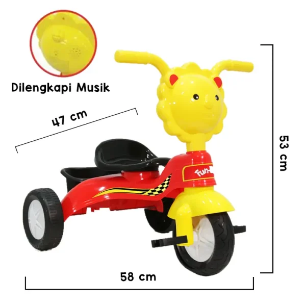 Funbike Lion Sepeda Singa Roda Tiga Anak