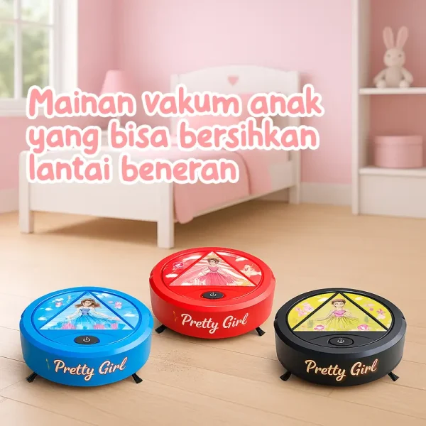 Botic PRETTY GIRL VACUUM Vakum – Robot Pembersih Mainan Robot Nyapu Otomatis