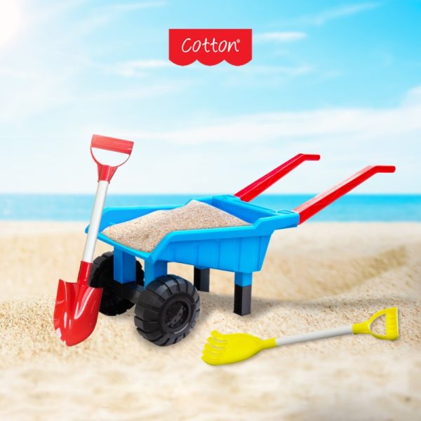 Gerobak Pasir Cotton Mainan Anak di Pantai