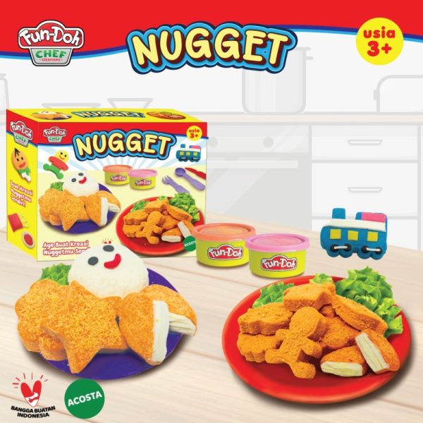 Nugget Fun-doh - Membuat Ayam Nugget dari Mainan Lilin