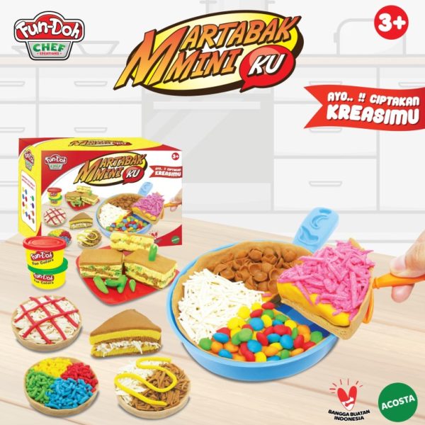 Mainan plastisin clay lilin Fundoh Martabak Miniku
