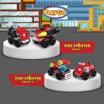fire fighter playgo mainan anak mobil lego