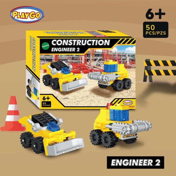 construction playgo mainan lego mobil anak