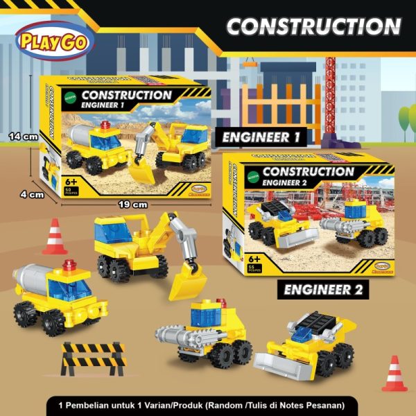 construction playgo mainan lego mobil anak