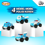 Funblox Playgo Police City Mainan Lego Susun Rakit Bongkar Pasang Satu Set Mobil Polisi Mainan Mobil Mobilan Anak Laki-Laki Cowok Toys
