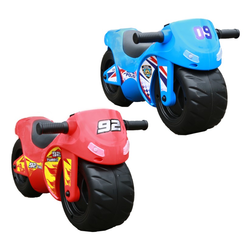 dua warna mainan funbike motor balap rideon anak-01