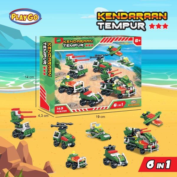 Mainan Block Rakit Kendaraan Tempur Playgo