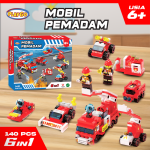 mainan nano brick lego mobil pemadam kebakaran playgo