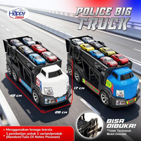 Mainan Mobil Truk Besar Anak Police Big Truck Happy Truck