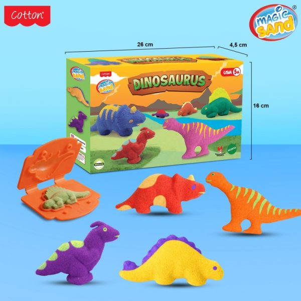 Mainan anak dinosaurus magic sand pasir ajaib