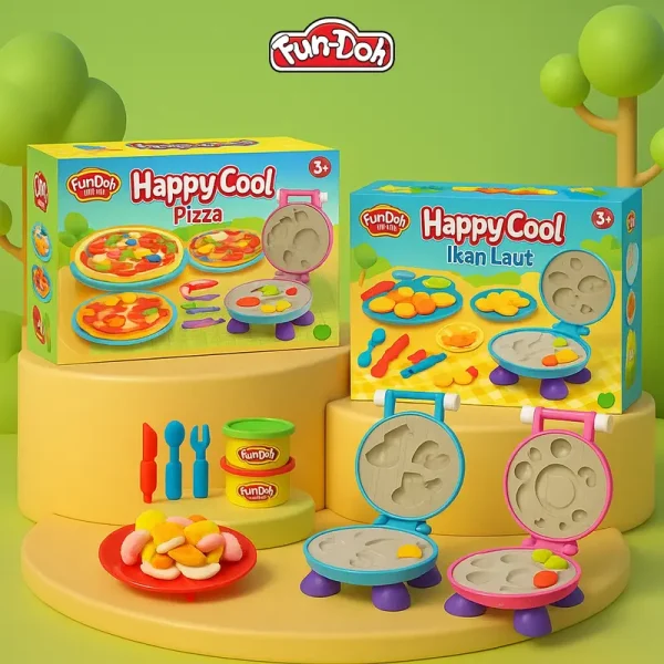 Lilin Mainan Edukasi Happy Cool cetakan panci panggangan