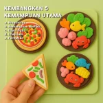 Lilin Mainan Edukasi Happy Cool cetakan panci panggangan