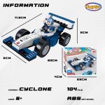 Mainan mobil balap bricks formula one playgo