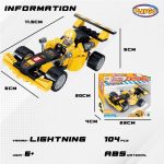 Mainan mobil balap bricks formula one playgo