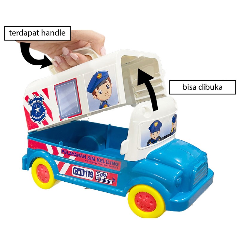 Mainan Mobil Bus Sim Keliling Detail