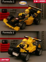 Mainan mobil balap bricks formula one playgo