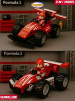 Mainan mobil balap bricks formula one playgo