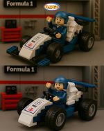 Mainan mobil balap bricks formula one playgo