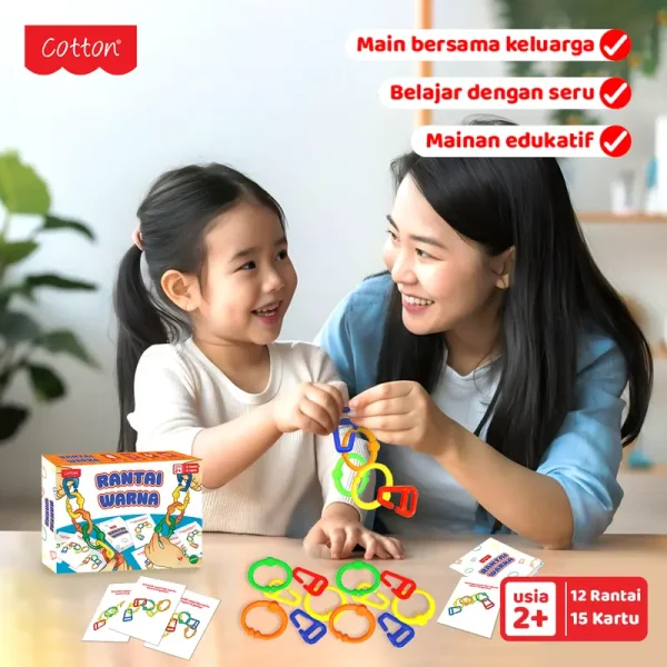 mainan edukasi anak 3 tahun rantai warna