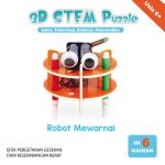 3D Steam puzzle mainan edukasi anak edisi robot mewarnai