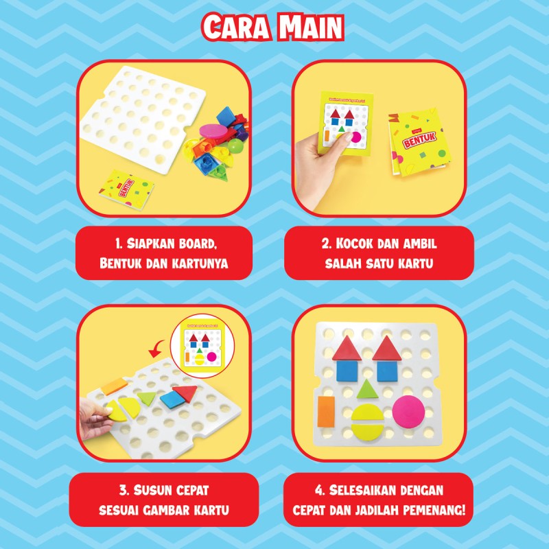 Cara Main Game Board Bentuk Mainan Montessori Anak