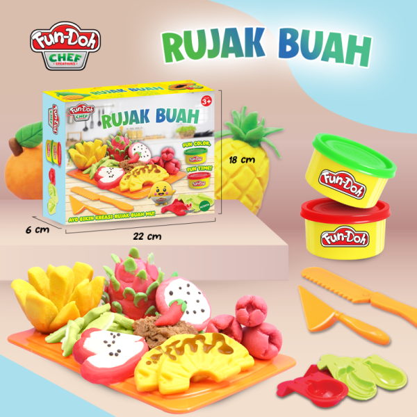 Mainan Edukasi Lilin Anak Cetakan Rujak Buah